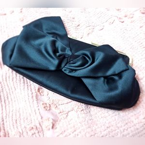 BEBE Black Bow Clutch